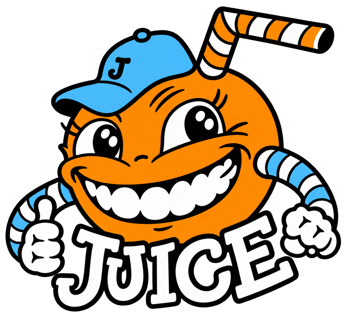 Official Juice mascot logo with JUICE lettering