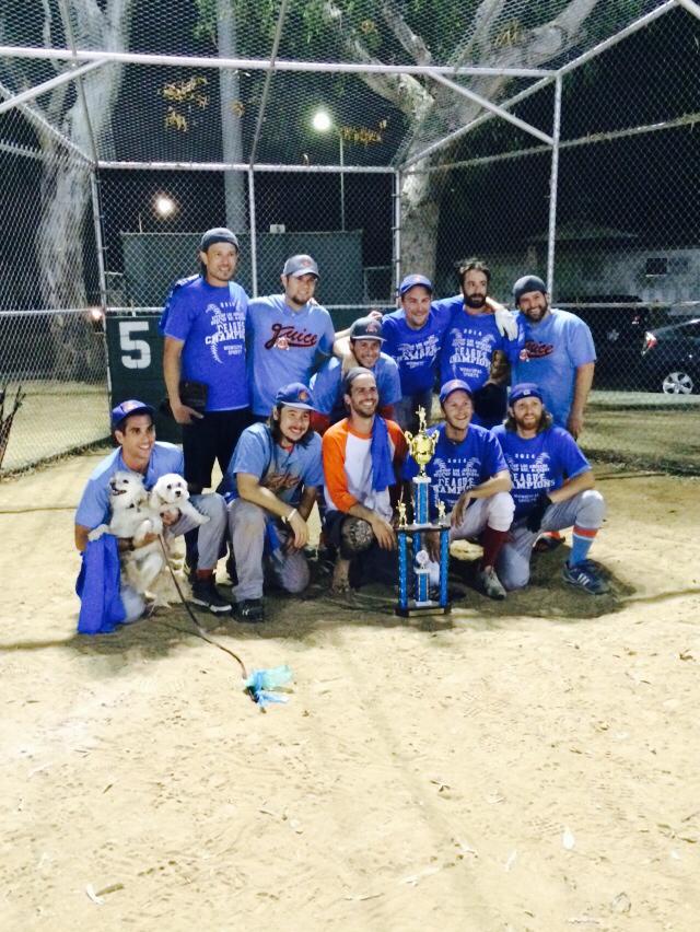 2014 — City of LA, League Champions. Under the lights, dogs included.