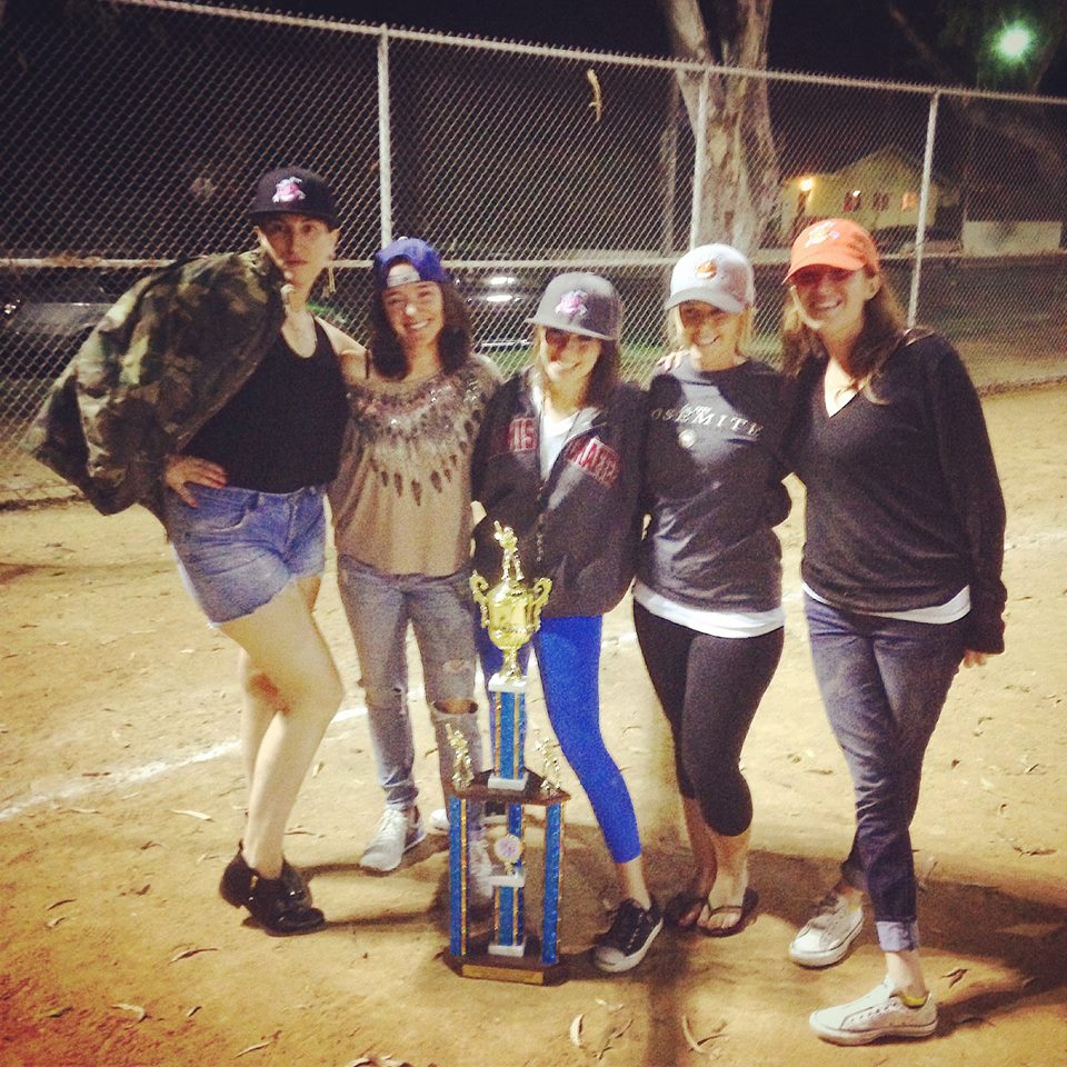 Championship night, trophy in the dirt